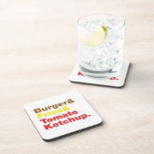 Burger & Fries & Tomato Ketchup. Untersetzer (Rechte Seite)