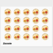 Burger Fries Valentine Stickers - Niedliche Kinder (Blatt)
