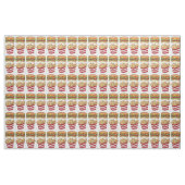 Burger Fry French Fries Fast Food Fabric Stoff (Fat Quarter (45,7 x 55,9 cm))