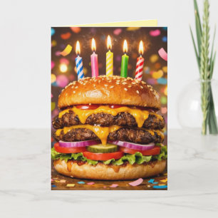 Burger-Geburtstagskarte Karte