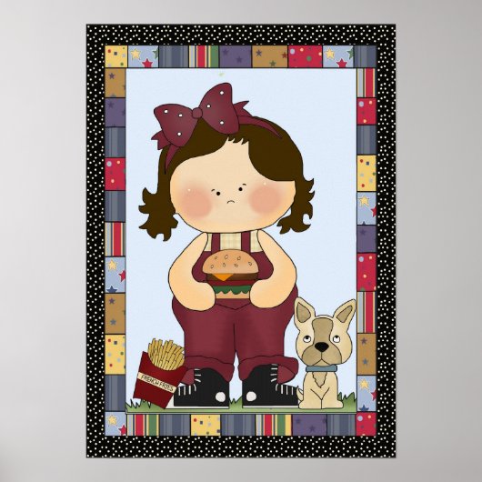 Burger-Girl-Poster Poster (Vorne)