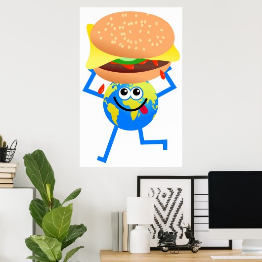 Burger Globe Poster (Heimbüro)