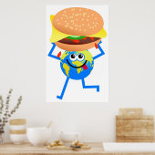 Burger Globe Poster (Küche)