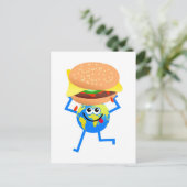 Burger Globe Postkarte (Stehend Vorderseite)