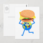 Burger Globe Postkarte (Vorne/Hinten)