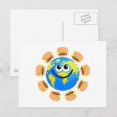Burger Globe Postkarte (Vorne/Hinten)