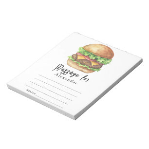 Burger GRILLEN Time Capsule Message Notizblock