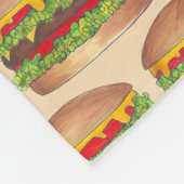 Burger Hamburger Cheeseburger Fast Food Feinschmec Fleecedecke (Ecke)