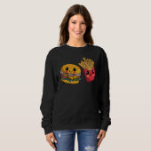 Burger Hamburger French Fries Fast Food Sweatshirt (Vorne ganz)