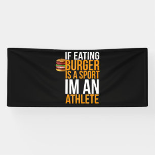 Burger Hamburger GRILLEN Spaß Funny Pun Geschenk I Banner