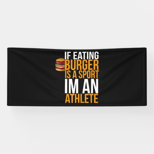 Burger Hamburger GRILLEN Spaß Funny Pun Geschenk I Banner (Horizontal)