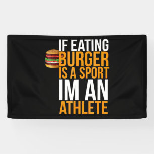 Burger Hamburger GRILLEN Spaß Funny Pun Geschenk I Banner