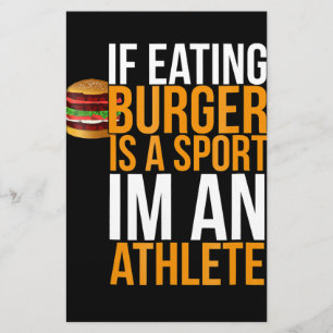 Burger Hamburger GRILLEN Spaß Funny Pun Geschenk I Briefpapier