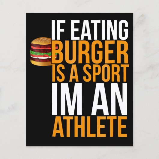 Burger Hamburger GRILLEN Spaß Funny Pun Geschenk I Flyer (Vorne)