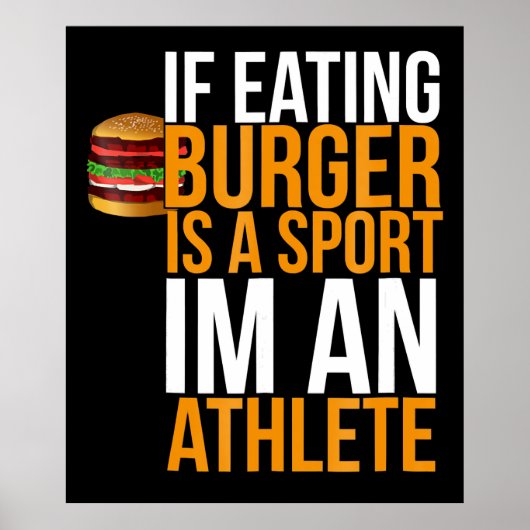 Burger Hamburger GRILLEN Spaß Funny Pun Geschenk I Poster (Vorne)