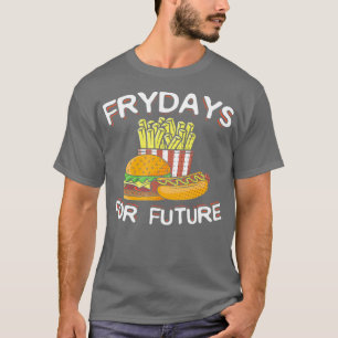 Burger Hot Dog and Fries for Fast Food T-Shirt