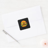Burger Illustration Quadratischer Aufkleber (Umschlag)