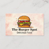 Burger Illustration | Restaurant Visitenkarte (Vorderseite)