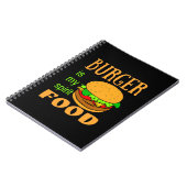 Burger ist mein Spirituosenhamburger Notizblock (Linke Seite)