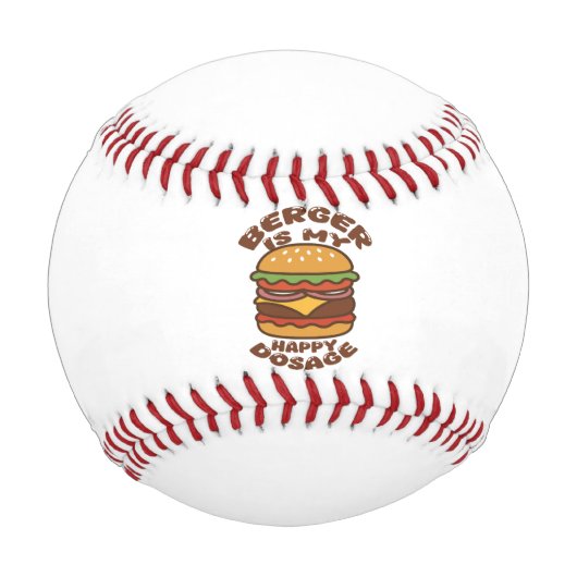 Burger ist mein Vintages Zitat Baseball (Vorderseite)