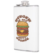 Burger ist mein Vintages Zitat Flachmann (Links)