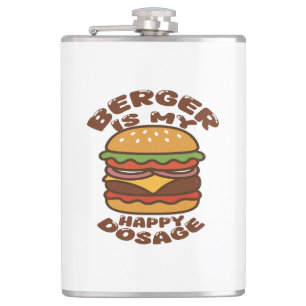 Burger ist mein Vintages Zitat Flachmann