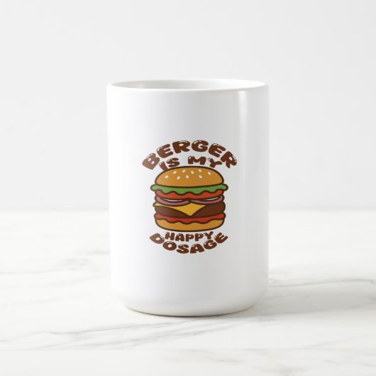 Burger ist mein Vintages Zitat Kaffeetasse (Mittel)