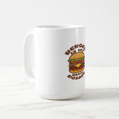 Burger ist mein Vintages Zitat Kaffeetasse (Vorderseite Links)