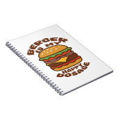 Burger ist mein Vintages Zitat Notizblock (Rechte Seite)