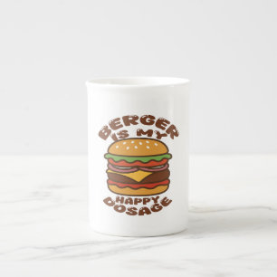 Burger ist mein Vintages Zitat Porzellantasse