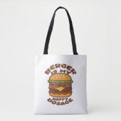 Burger ist mein Vintages Zitat Tasche (Vorderseite)