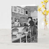 Burger Joint der 40er Jahre Karte (Gelbe Blume)