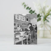 Burger Joint der 40er Jahre Postkarte (Stehend Vorderseite)