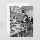 Burger Joint der 40er Jahre Postkarte (Vorne/Hinten)