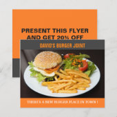 Burger Joint Eröffnungsflyer (Vorne/Hinten)