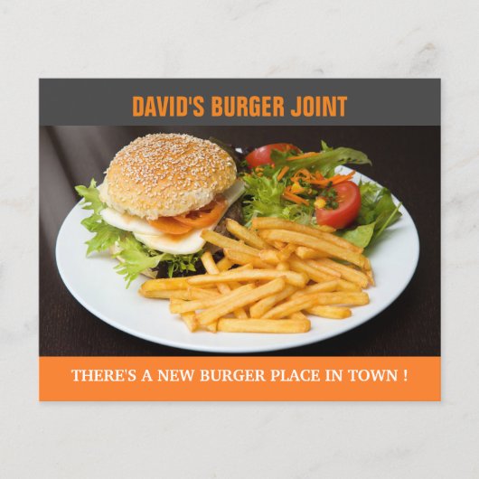 Burger Joint Eröffnungsflyer (Vorderseite)