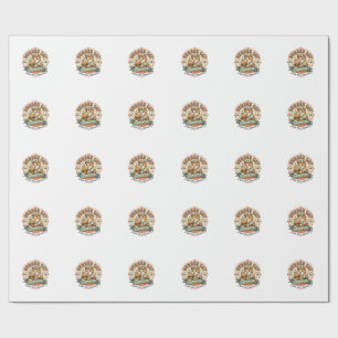 Burger-Katzen-Maskottchen Katze Fast-Food-Maskottc Geschenkpapier