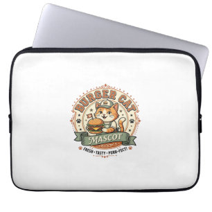 Burger-Katzen-Maskottchen Katze Fast-Food-Maskottc Laptopschutzhülle