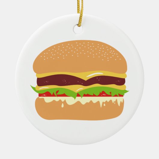 Burger Keramik Ornament (Vorne)