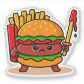 Burger Knight Aufkleber (Vorderseite)