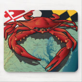 Bürger-Krabbe von Maryland Mousepad (Vorne)