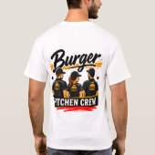 🍔 Burger-Küchen-Crew Restaurant-Personal 👨🍳 T-Shirt (Rückseite)