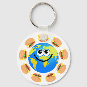 Burger-Kugel Schlüsselanhänger