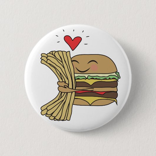 Burger-Liebe-Fischrogen Button (Vorderseite)
