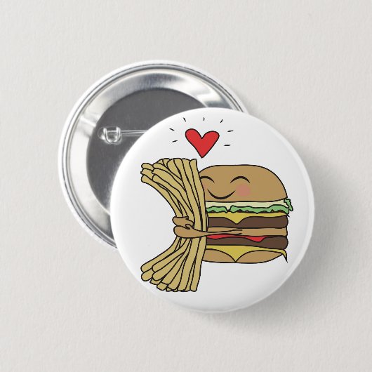 Burger-Liebe-Fischrogen Button (Vorne & Hinten)