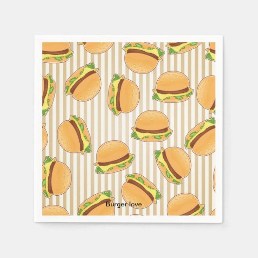 BURGER LIEBE Paper Napkin Serviette (Vorderseite)