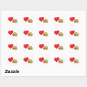 Burger Liebe! Personalisierbar: Runder Aufkleber (Blatt)