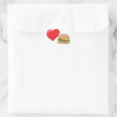 Burger Liebe! Personalisierbar: Runder Aufkleber (Tasche)