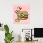 Burger Lieben Fries Poster (Heimbüro)