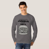 Burger Life T - Shirt - Retro Line Art Cheeseburge (Vorne ganz)